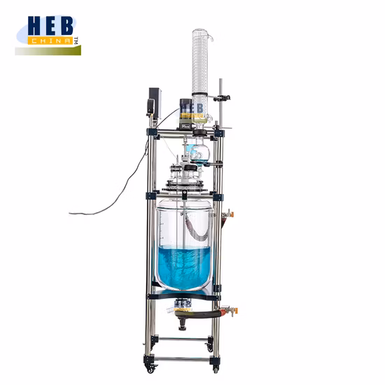 Heb-50L nouveau type de réacteur en verre à double enveloppe